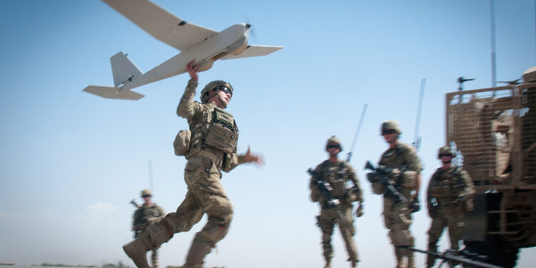 Paratroopers launch packable Kamikaze drones