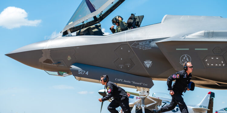 F-35 Demo Team performs at the Defenders of Liberty Air & Space Show