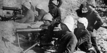 Türkei, Dardanellen, MG-Stellung