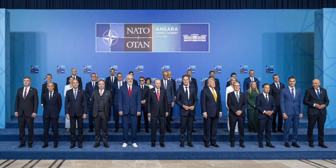 Official photo of NATO Heads of State and Government - 2026 NATO Summit in Ankara.